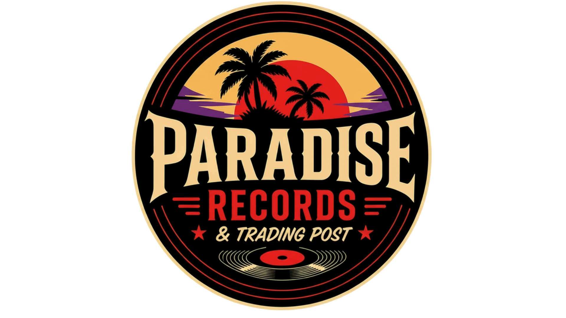 Paradise Records & Trading Post logo
